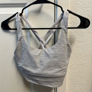 Lululemon Athletica Light Gray Cross-Back Sports Bra